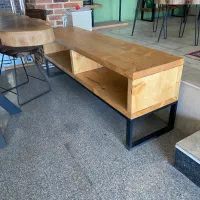 میز تلویزیون روستیک چوب طبیعی