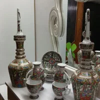 ظروف پذیرایی فنجون نعلبکی مرغی تنگ شاخ دارنرغی