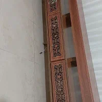 میز تلویزیون ۱۶۰ سانتی جنس چوب و وکیوم ترکیبی