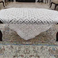 رومیزی قلاب بافی بانخ ابریشم