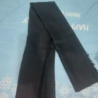 روسری کرپ  مشکی نگین دار