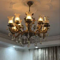 دو عدد لوستر برنجی