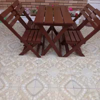میز صندلی چوبی فروشی