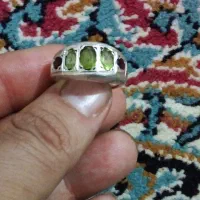 انگشتر نقره جواهری زبرجد