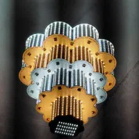 لوستر دست ساز مدل چهار طبقه گل دار