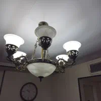 لوستر ۶شعله به همراه لوستر تک