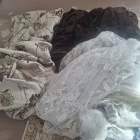 پرده همراه والانهاش دوخته شده برای پنجره چهار متری