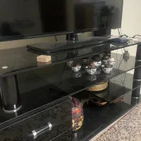 میز تلویزیون شیشه ای سالم