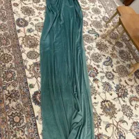 پرده مخمل سبز ابی ترک کاملا نو و سالم