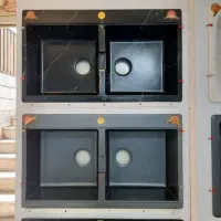 سینک لگن خالی دو لگن  هود اجاق گاز مدلyt7اhf86