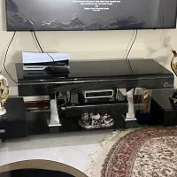 میز تلوزیون شیک با شیشه ضد خش با تخفیف