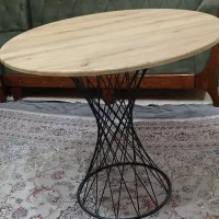 میز گرد پایه فلزی رویه وکیوم
