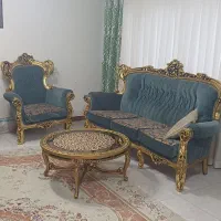 مبل 9 نفره چوب، منبت، کار دست
