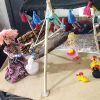 ماکت سیاه چادر و خیک.هیزه