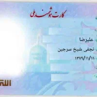 کارت ملی گمشده بنام علیرضا نجفی شیخ سرجین