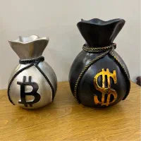 گلدان دلار بیتکوین کادو هدیه روز مرد پدر