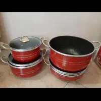 سرویس قابلمه و تابه لانه زنبوری 7 پارچه هلنا