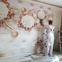 نصب کاغذ دیواری و پوستر سه بعدی