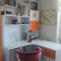 میز تحریر و مطالعه مدل ال به همراه صندلی