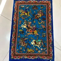 فرش دستبافت. تمام ابریشم.  ۱۲۰در۸۰. اصل قم