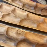 اردور خوری طرح روستیک دست‌ساز چوب گردو ظروف