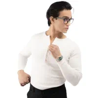 هنلی شرت سفید/مشکی