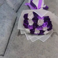 دسته گل روبانی