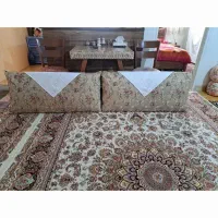 جفت پشتی روکش شده با پارچه ی مبلی کاملا سالم