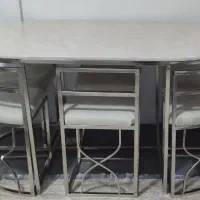میز غذاخوری فلزی ۶ نفر