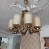 لوستر هشت شاخه طلایی