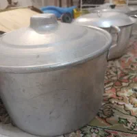 سه عدد قابلمه روحی و یک ماهیتابه بزرگ