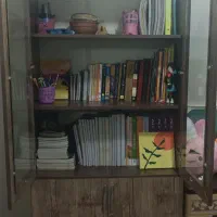 کتابخانه با چوب mdf
