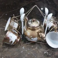 قوری و ۴ عدد فنجان مناسب قهوه