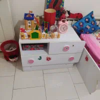 تخت نوجوان با تشک و میز تحریر و صندلی