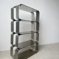 کنسول مدرن فلزی شیشه ‌ای مدل رندو (دژ دکور)