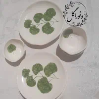 شکلات خوری و بشقاب سرامیکی دستساز