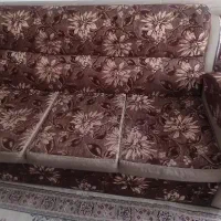 مبل ۴نفره راحتی قهوه ای کرم