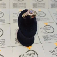 انگشتر جواهری نقره تک تاش