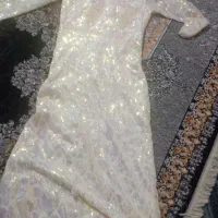 پیراهن بلند مجلسی رنگ نباتی