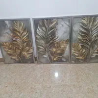 تابلو سه تیکه بزرگ طرح گل