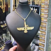 زنجیر بیزمارک دبل ۵۰ سانتیمتری و پلاک فروهر بزرگ|جواهرات|رشت, فلسطین|دیوار