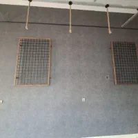 فروش .مبل چرم چستر.لوستر چوبی .دکور دیواری