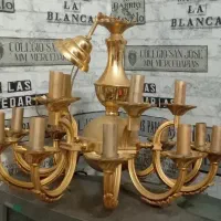 لوستر آب طلا ۵ شاخه و ۱۵ شعله