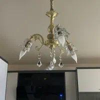 لوستر برنجی ۳ شاخه نو هست