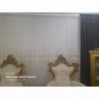 پرده دوتکه به طول ده متر به همراه بغل دو رنگ