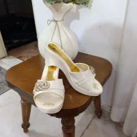 دمپایی مجلسی و دسته گل و کیف جا آرایشی