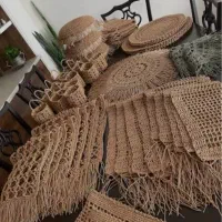 کیف جا عینکی رومیزی رانر زیر بشقابی رافیا