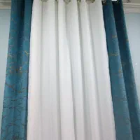 پرده رنگ ابی کمرنگ و پررنگ