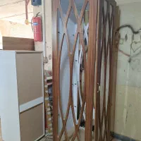 ویترین بوفه ممبران طرح چوب CNC