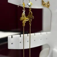 گوشواره طلا آویز درحدنو